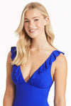 Eco Essentials Frill One Piece - Eco Essentials Cobalt - Sea Level Australia 