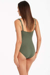 Eco Essentials Square Neck One Piece - Eco Essentials Khaki - Sea Level Australia 