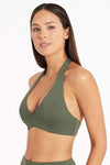 Eco Essentials Multifit Halter Bra - Eco Essentials Khaki - Sea Level Australia 