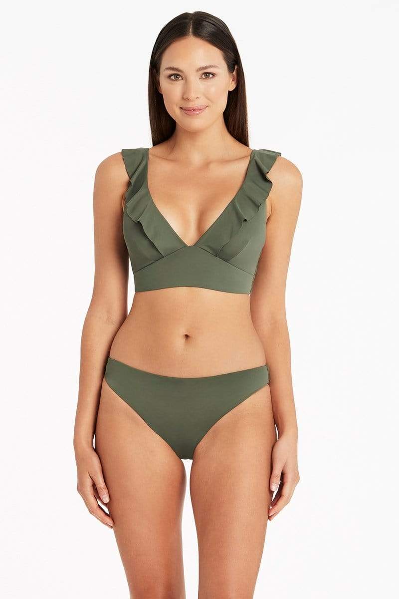 Eco Essentials Frill Bra - Eco Essentials Khaki - Sea Level Australia 