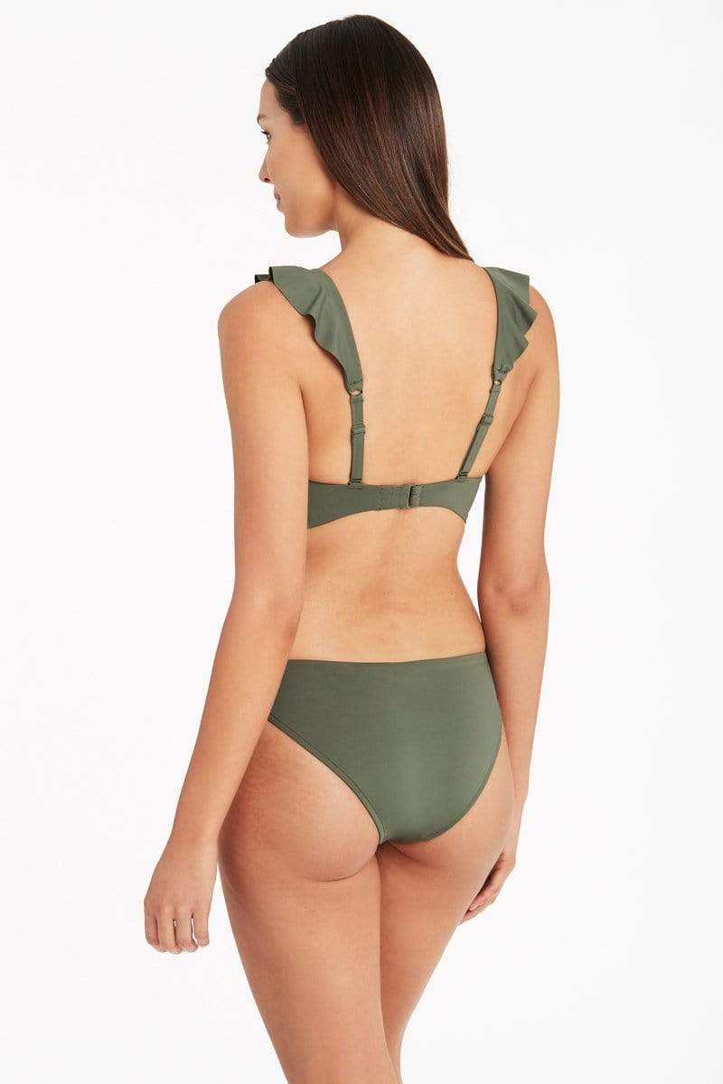 Eco Essentials Frill Bra - Eco Essentials Khaki - Sea Level Australia 