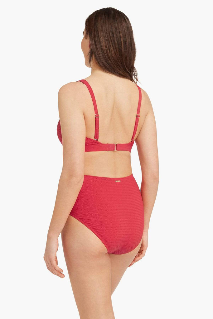 Sea Level Messina Panel Line B-DD Cup One Piece Swimsuit - Red - Curvy Bras